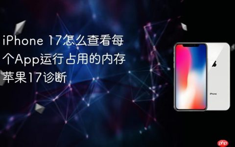 iPhone 17怎么查看每个App运行占用的内存 苹果17诊断