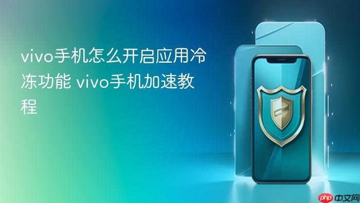 vivo手机怎么开启应用冷冻功能 vivo手机加速教程