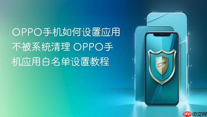 oppo手机如何设置应用不被系统清理 oppo手机应用白名单设置教程