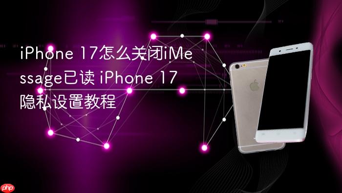 iphone 17怎么关闭imessage已读 iphone 17隐私设置教程