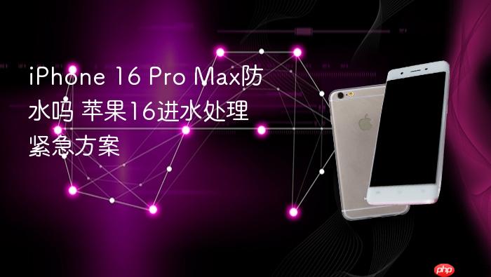 iphone 16 pro max防水吗 苹果16进水处理紧急方案