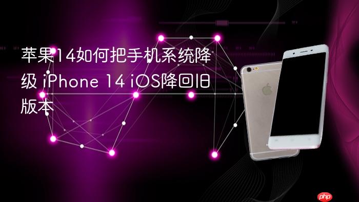 苹果14如何把手机系统降级 iphone 14 ios降回旧版本