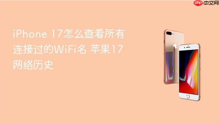 iphone 17怎么查看所有连接过的wifi名 苹果17网络历史