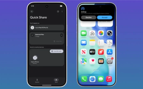 安卓iOS正式互通：小米、vivo、三星等支持与iPhone隔空投送