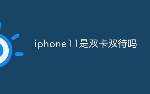 iphone11是双卡双待吗