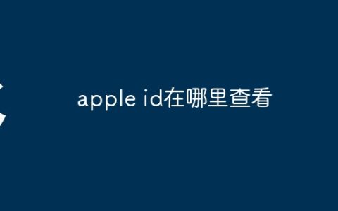 apple id在哪里查看