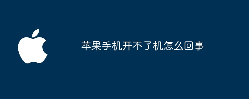 苹果手机开不了机怎么回事