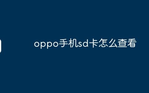 oppo手机sd卡怎么查看