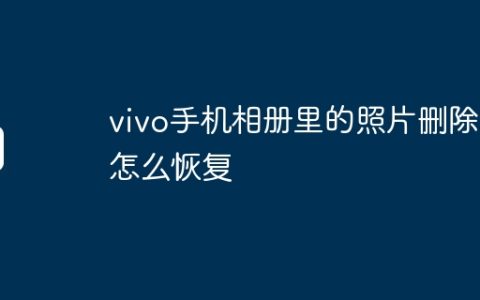 vivo手机相册里的照片删除了怎么恢复