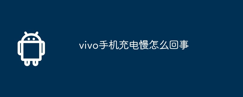 vivo手机充电慢怎么回事