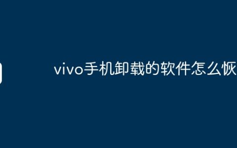 vivo手机卸载的软件怎么恢复