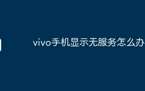vivo手机显示无服务怎么办
