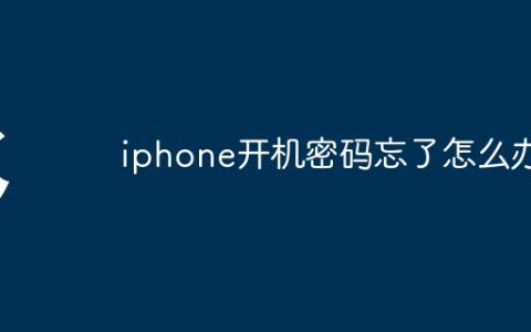 iphone开机密码忘了怎么办