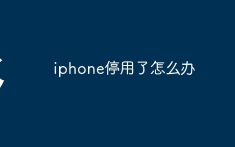 iphone停用了怎么办