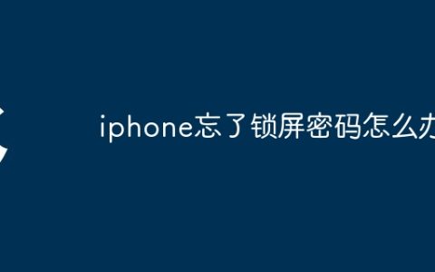 iphone忘了锁屏密码怎么办