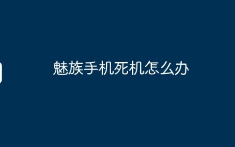 魅族手机死机怎么办