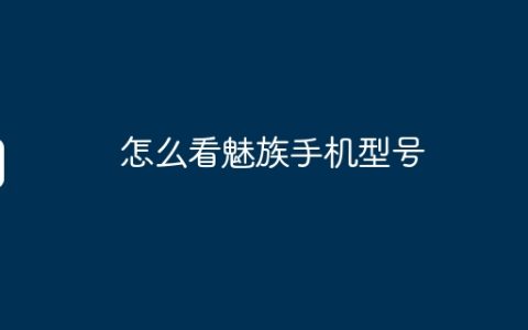 怎么看魅族手机型号