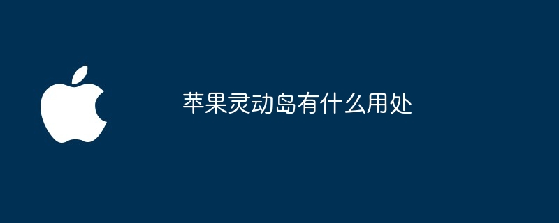 苹果灵动岛有什么用处