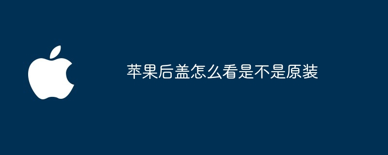 苹果后盖怎么看是不是原装