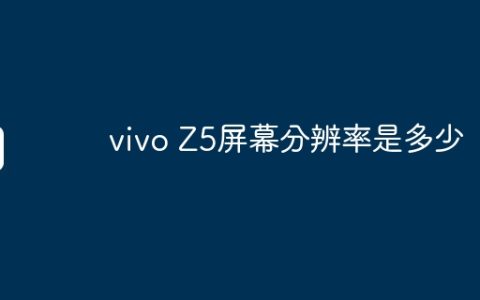 vivo Z5屏幕分辨率是多少