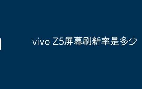 vivo Z5屏幕刷新率是多少
