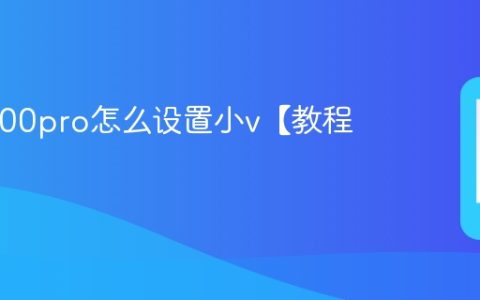 vivox300pro怎么设置小v【教程】