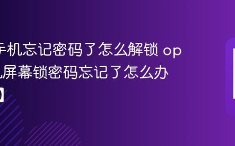 oppo手机忘记密码了怎么解锁 oppo手机屏幕锁密码忘记了怎么办【解决】