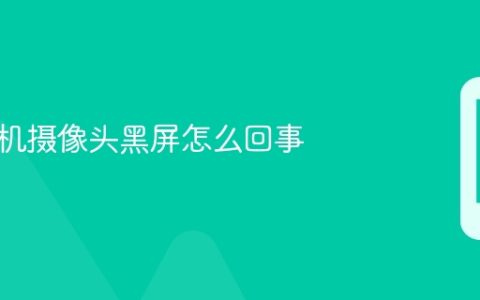 苹果手机摄像头黑屏怎么回事