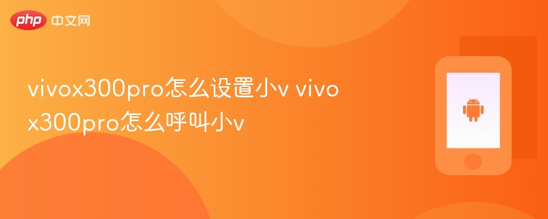 vivox300pro怎么设置小v vivox300pro怎么呼叫小v【方法】 - php中文网