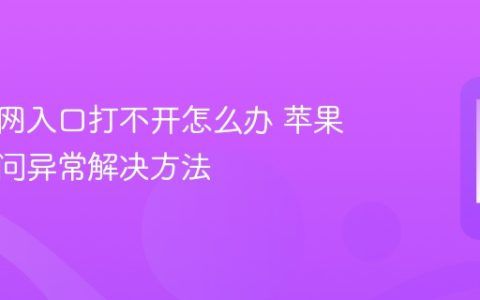 苹果官网入口打不开怎么办 苹果官网访问异常解决方法