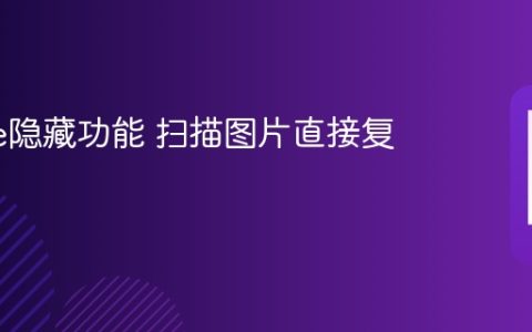 iphone隐藏功能 扫描图片直接复制文字