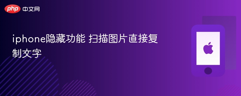 iphone隐藏功能 扫描图片直接复制文字 - php中文网