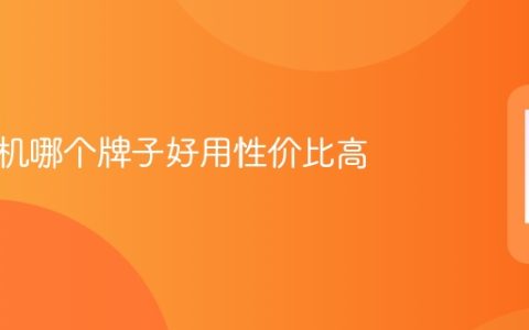 安卓手机哪个牌子好用性价比高
