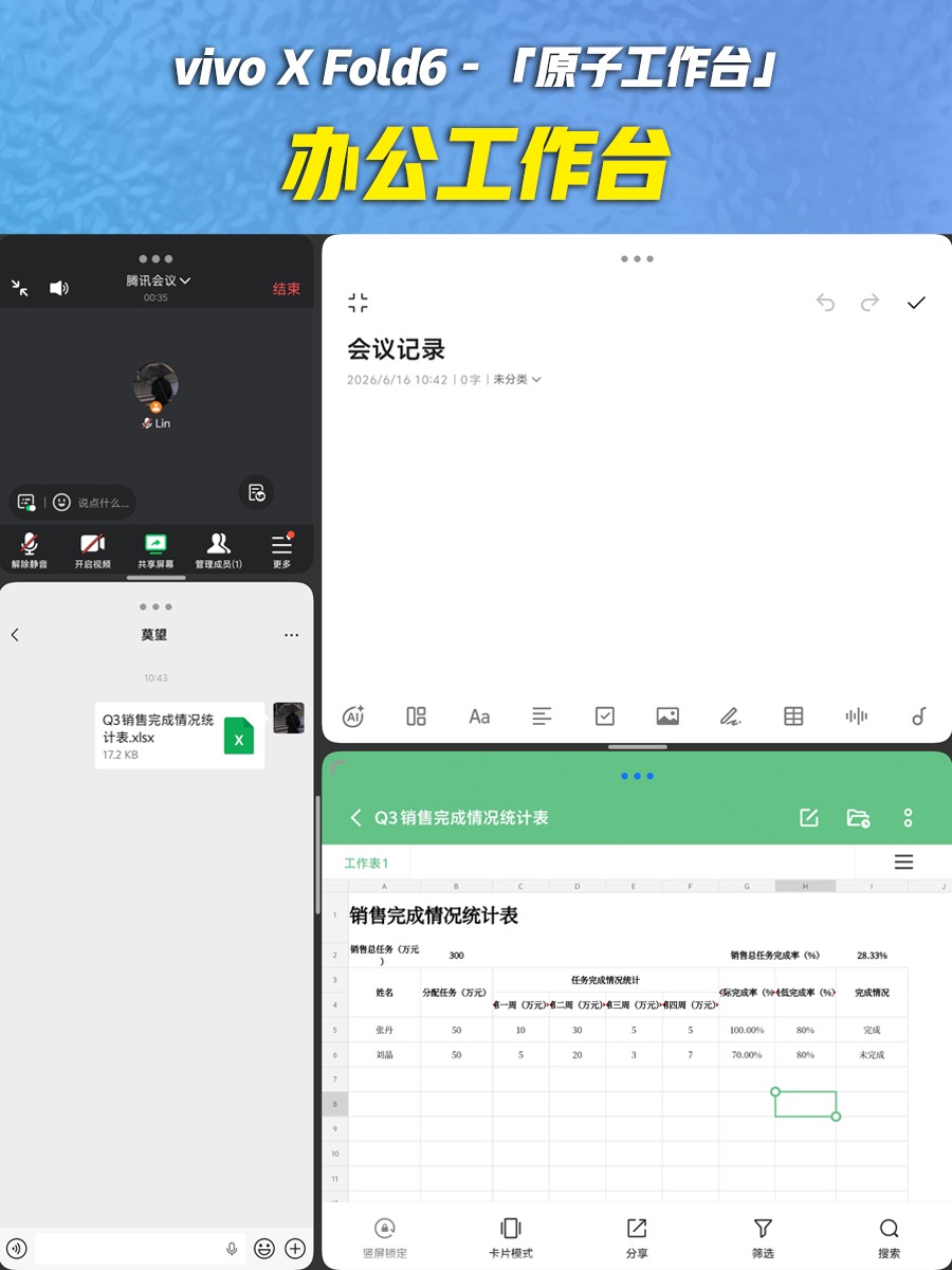 折叠屏手机竟然能这样用？vivo X Fold6「原子工作台」体验