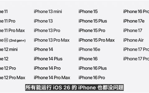 苹果良心！iOS 27适配设备公布：30款机型 7年前的iPhone 11还能升级