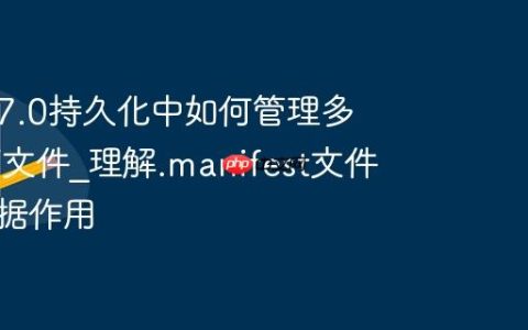 Redis 7.0持久化中如何管理多个AOF文件?理解.manifest文件的元数据作用