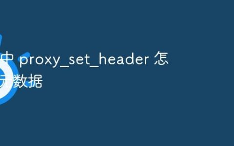Nginx 中 proxy?set?header 怎么透传元数据