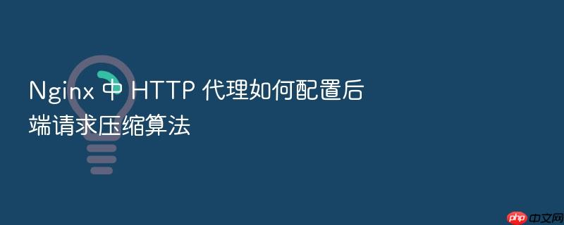 nginx 中 http 代理如何配置后端请求压缩算法