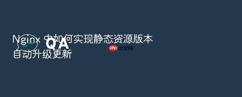 nginx 中如何实现静态资源版本自动升级更新