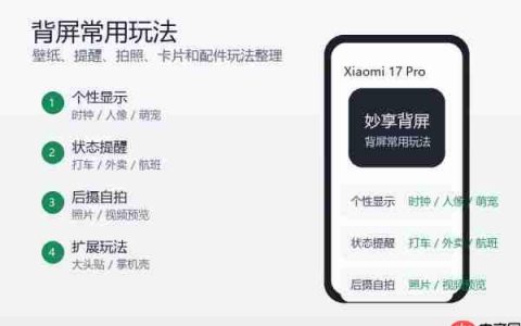 小米17 Pro背屏有哪些玩法？常用功能和使用技巧整理