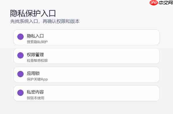 小米17怎么开启隐私保护？隐私空间和权限设置教程