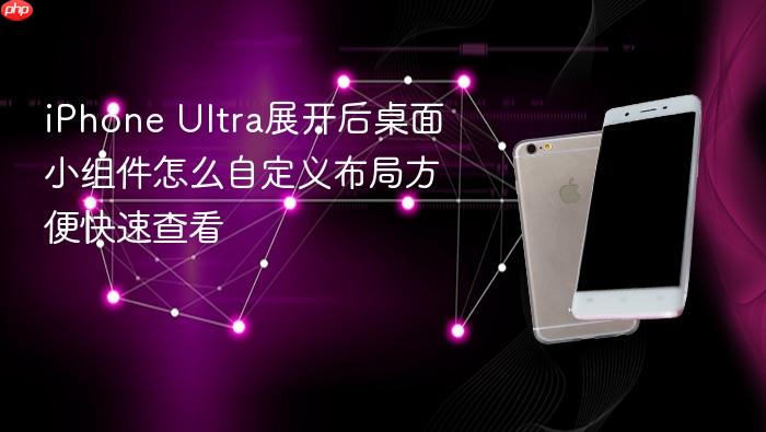 iphone ultra展开后桌面小组件怎么自定义布局方便快速查看