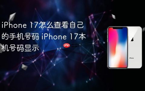iPhone 17怎么查看自己的手机号码 iPhone 17本机号码显示