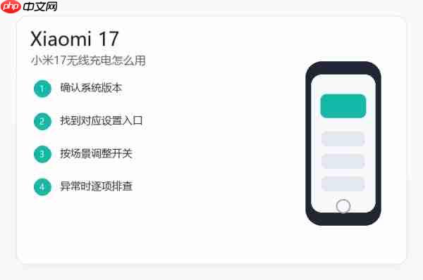 小米17无线充电怎么用?兼容性确认和充电排查教程