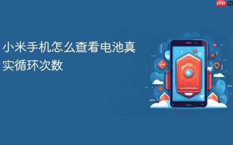 小米手机怎么查看电池真实循环次数