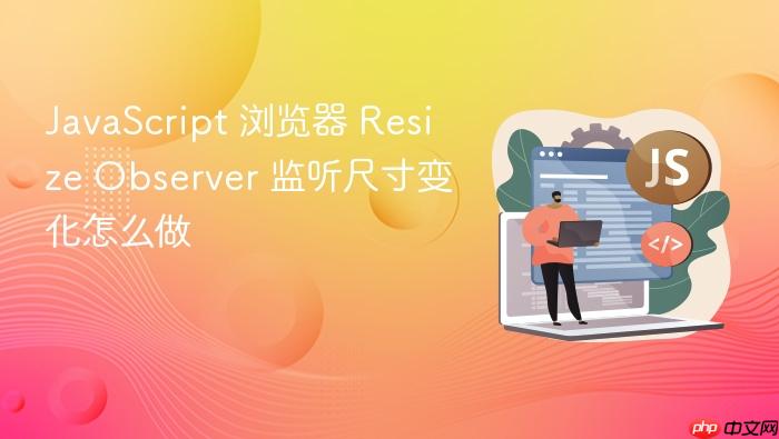 javascript 浏览器 resize observer 监听尺寸变化怎么做