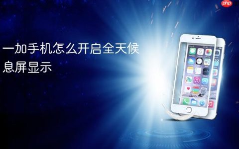 一加手机怎么开启全天候息屏显示