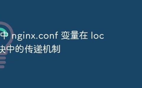 Nginx 中 nginx.conf 变量在 location 块中的传递机制