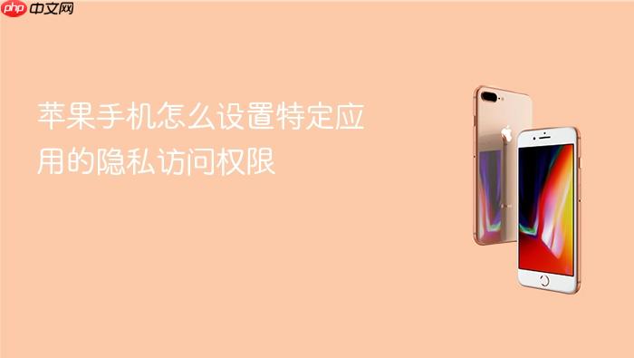 苹果手机怎么设置特定应用的隐私访问权限