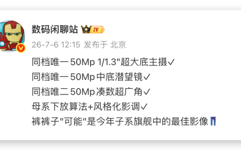 iQOO 16“卷土重来”！子系最强拍照